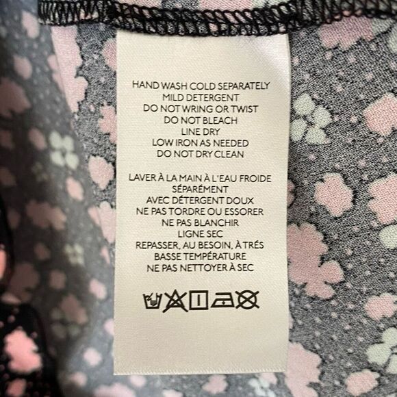 Free People IRL Black Pink Floral Slip Y2K Aesthetic Skirt NWT Size 6/Small - Picture 5 of 8